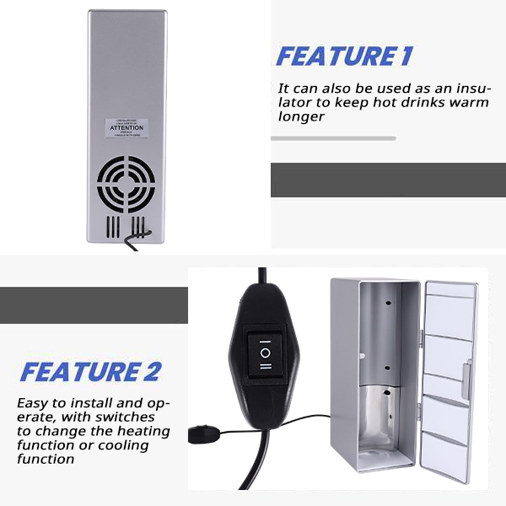 Kuehlschrank Mini USB Kuehlschrank Gefrier Schrank Dosen Kuehler Waermer Kuehlschrank Icebox Verwenden Tragbare