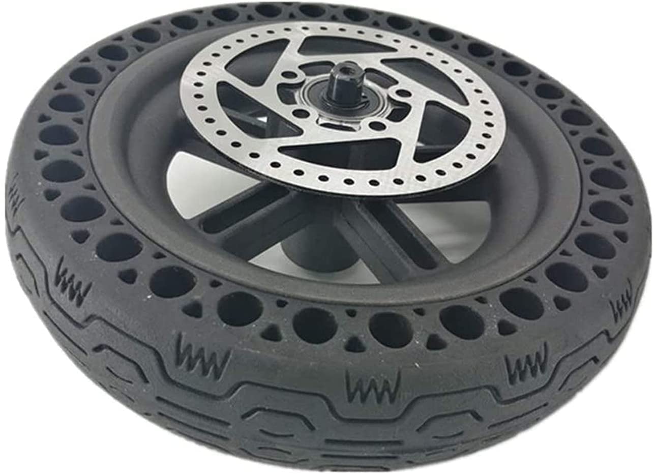 Pneus Solides en nid d'abeille, Ensemble de Roue antidéflagrant 8 1/2X2, y Compris Plaquettes de Frein à Disque, pour Remplacement de Roue arrière de Scooter électrique de 8,5 Pouces
