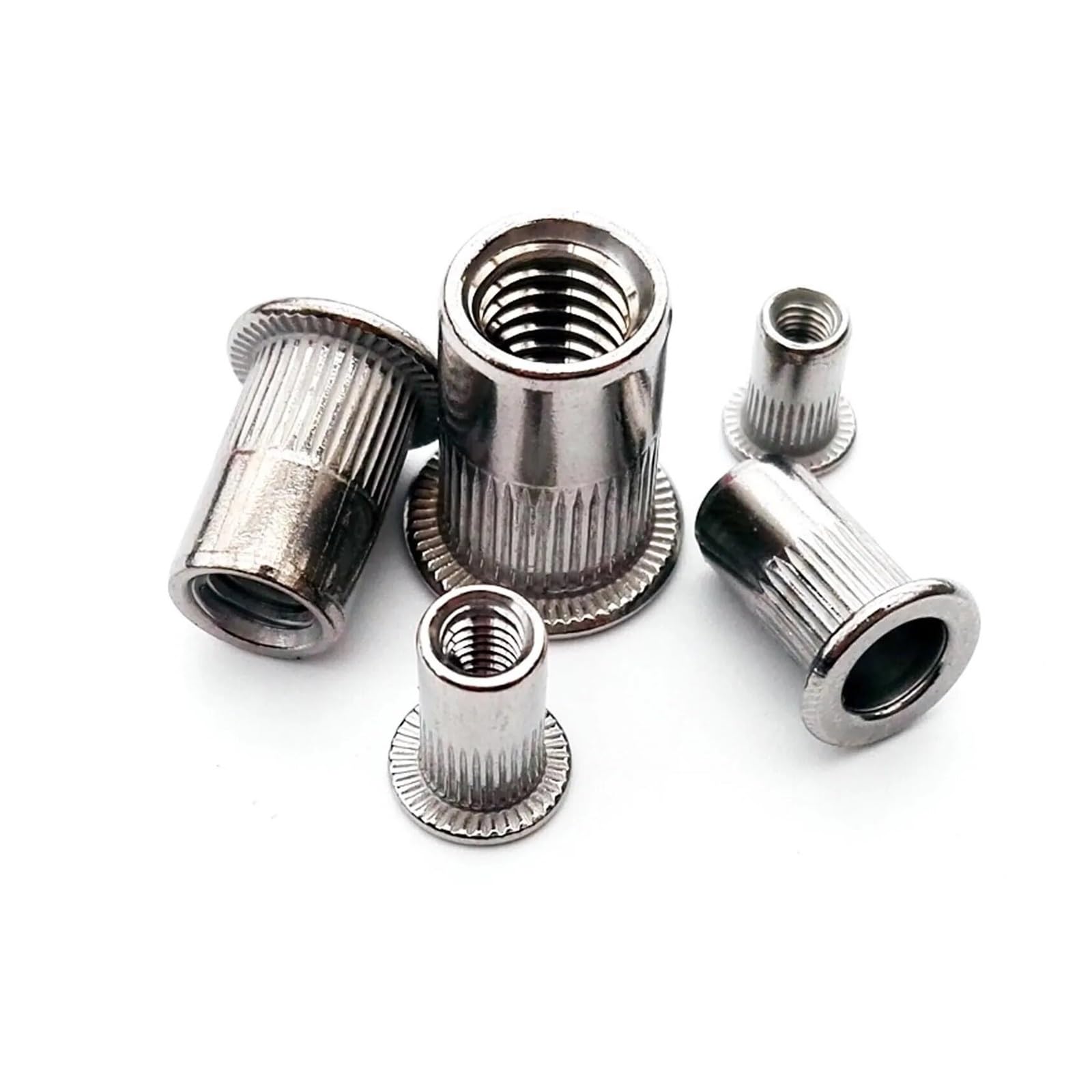 Zestaw narzędzi do nitonakrętek, 304 Nakrętki nitowane z łbem płaskim ze stali nierdzewnej A2-70 M3 do M12, różne opakowania(20pcs M12)