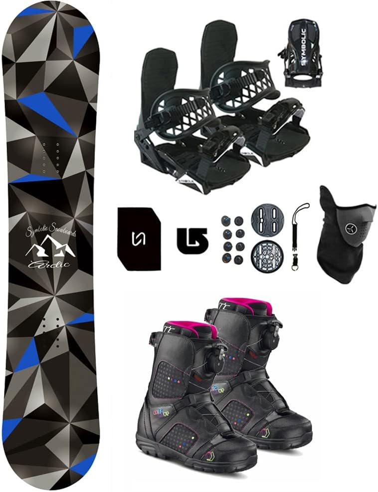 Symbolic Arctic Girl's 2024 Snowboard & Bindings & Boots Complete Package Bind+NW Boa Boot 4(euro36) 130cm Arctic Rocker