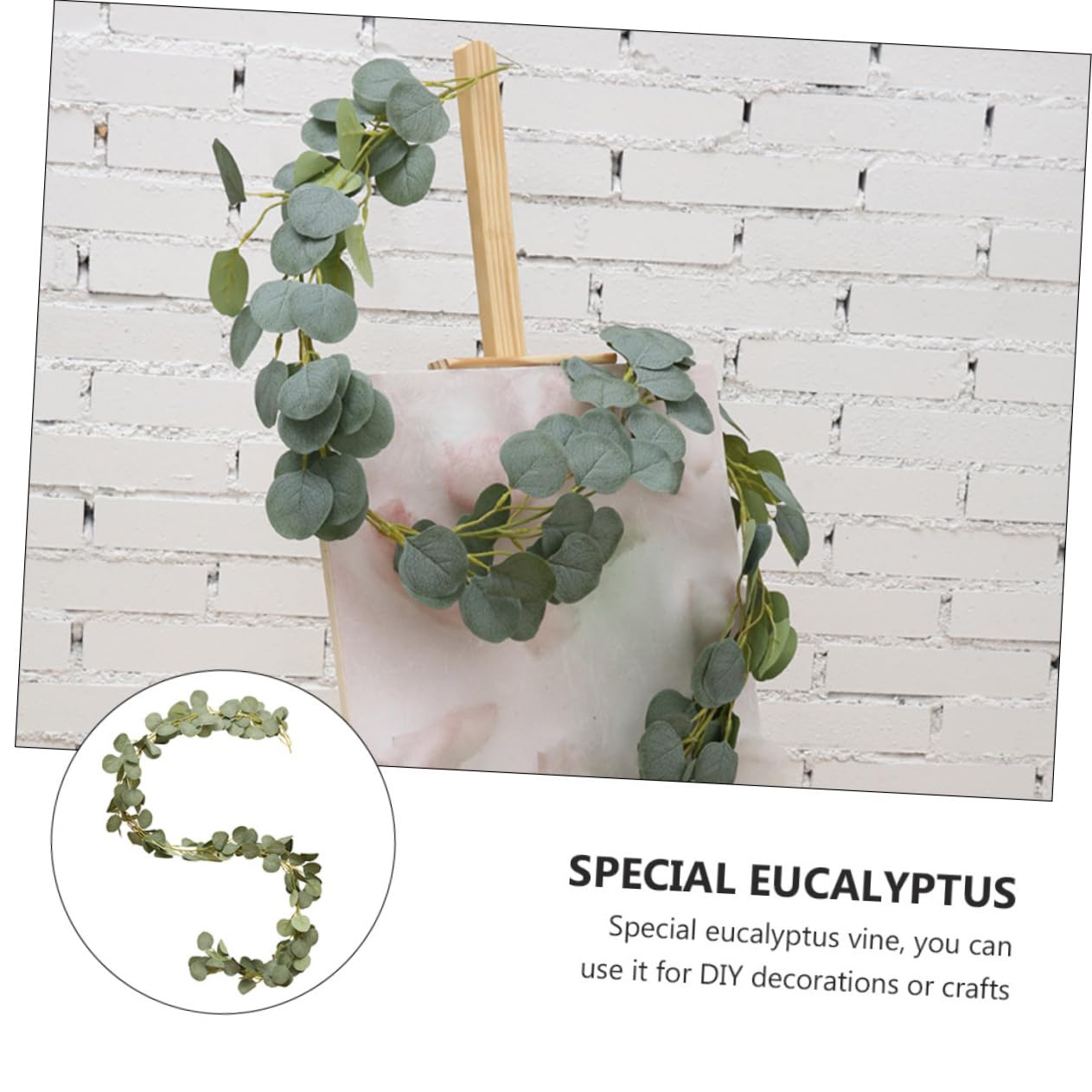 Zerodeko 3 STK Künstliches Rattan Grüner Blattanhänger Grünes Festival Weindekor Künstliches para Gefälschter Schleierkraut-blumenstiel Hängende Girlande Aus Eukalyptus Green Plastik