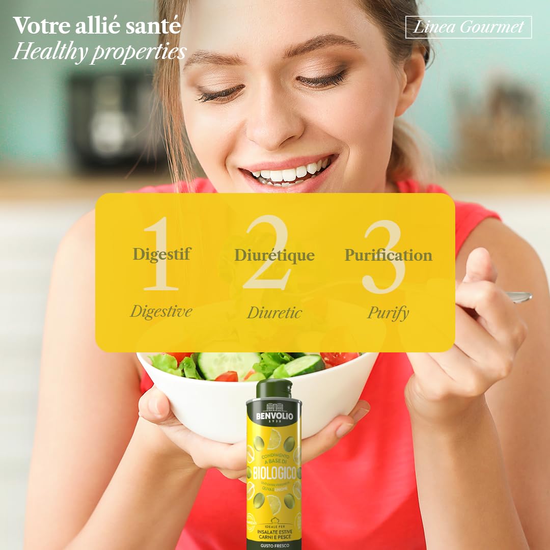 BENVOLIO - Huiles d'liOve Extra Vierges Aromatisées Biologiques | 250 ml | (Citron) - 4