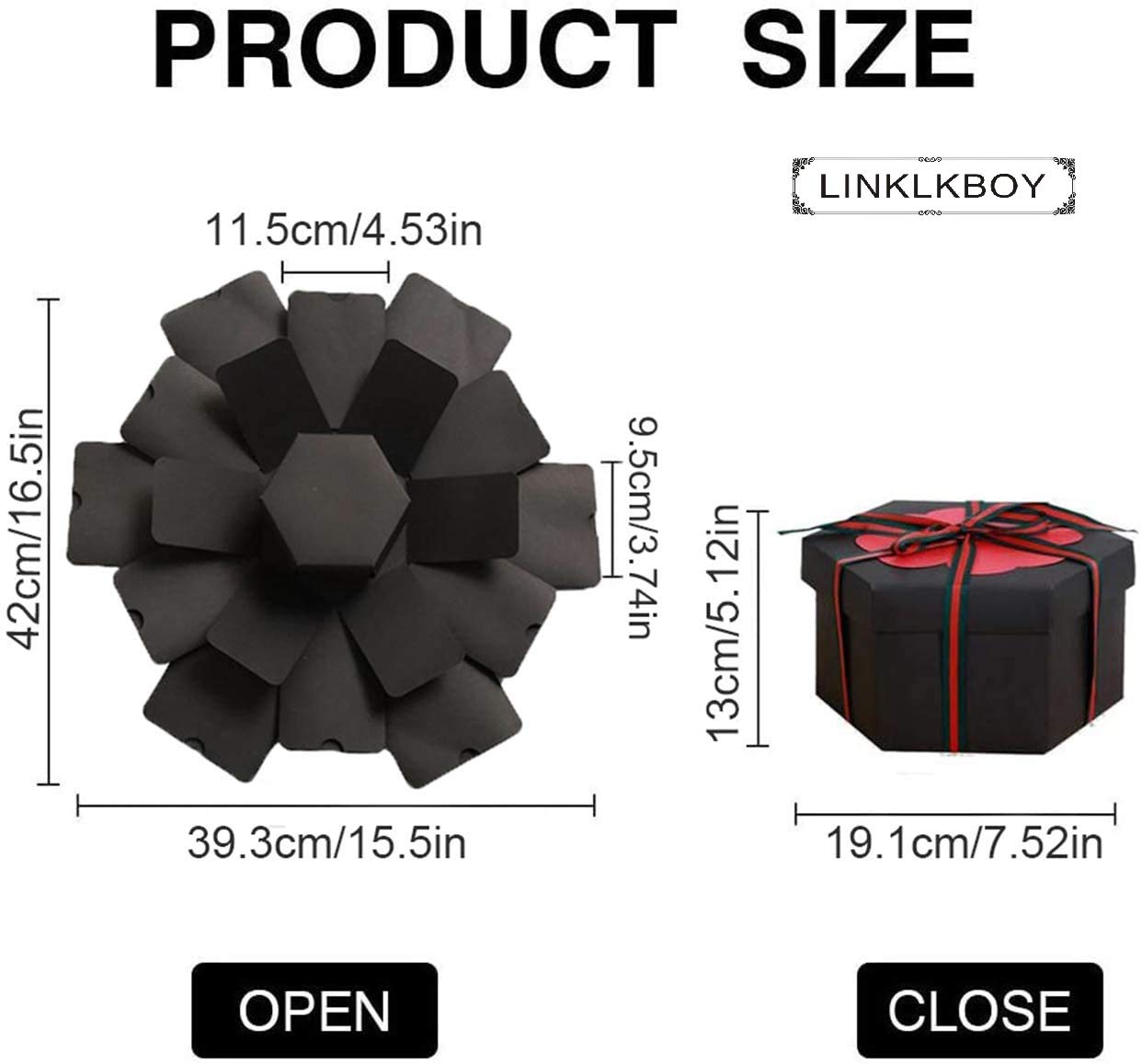 Boîte Cadeau à Explosion Pour Noël - Effet Surprise Avec Pop-up Et Lumières - Pour Argent, Bijoux, Messages