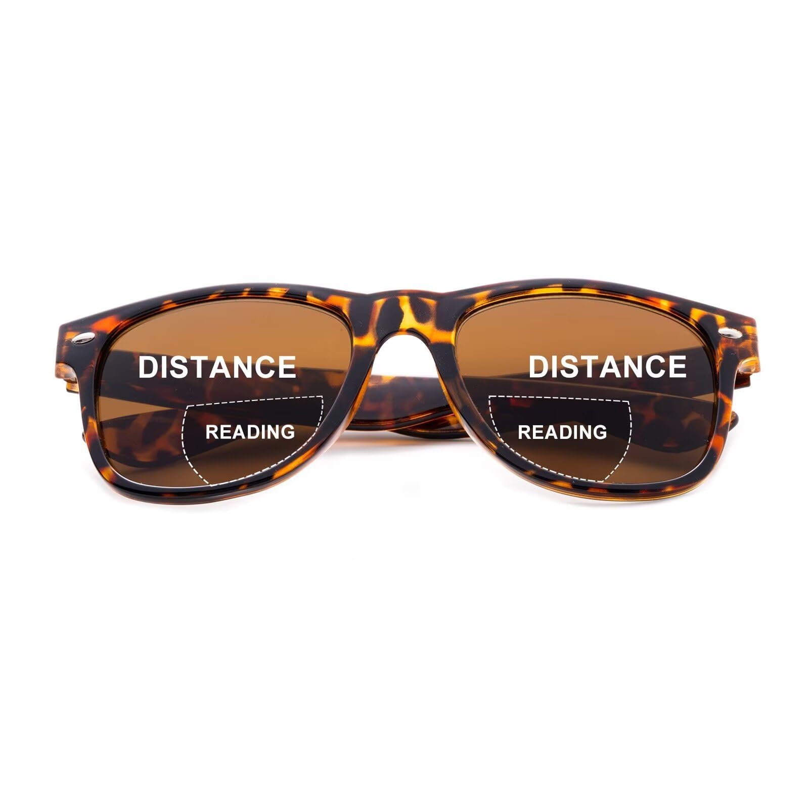 SKYWAY Bifocal Reading Sunglasses for Women Men Fashion Classic Sun Readers With Spring Hinge UV400 Protection Tortoise,+2.5