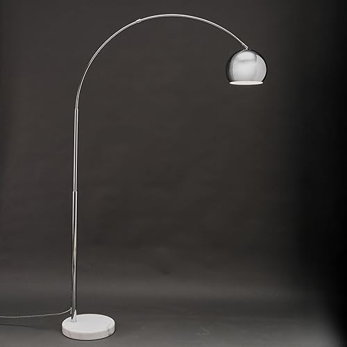 Miniatura 7 de Brightech Olivia - Lámpara de pie, lámpara de arco para salas de estar, lámpara de pie con bombillas LED para lectura de dormitorio, gran decoración