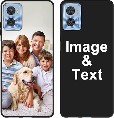 Styletify Funda de fotos personalizada para Moto E22/E22i, funda de silicona a prueba de golpes, funda de teléfono personalizada de caramelo suave,