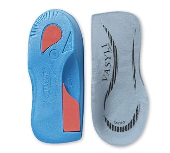 Vasyli Custom Easyfit Insoles, Medium, Fast & Effective Pain Relief, Medium Density, Mild Support, Functional Biomechanical Control, Lateral Cut-Away, Hard-to-Fit Footwear, Heat Moldable