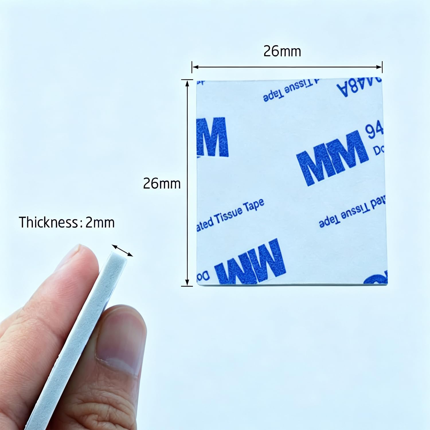 80-Pack Double Sided Foam Tape Squares – Strong Self-Adhesive Pads For Crafts, Wall Pictures, Home & Office (White, Mixed Sizes)