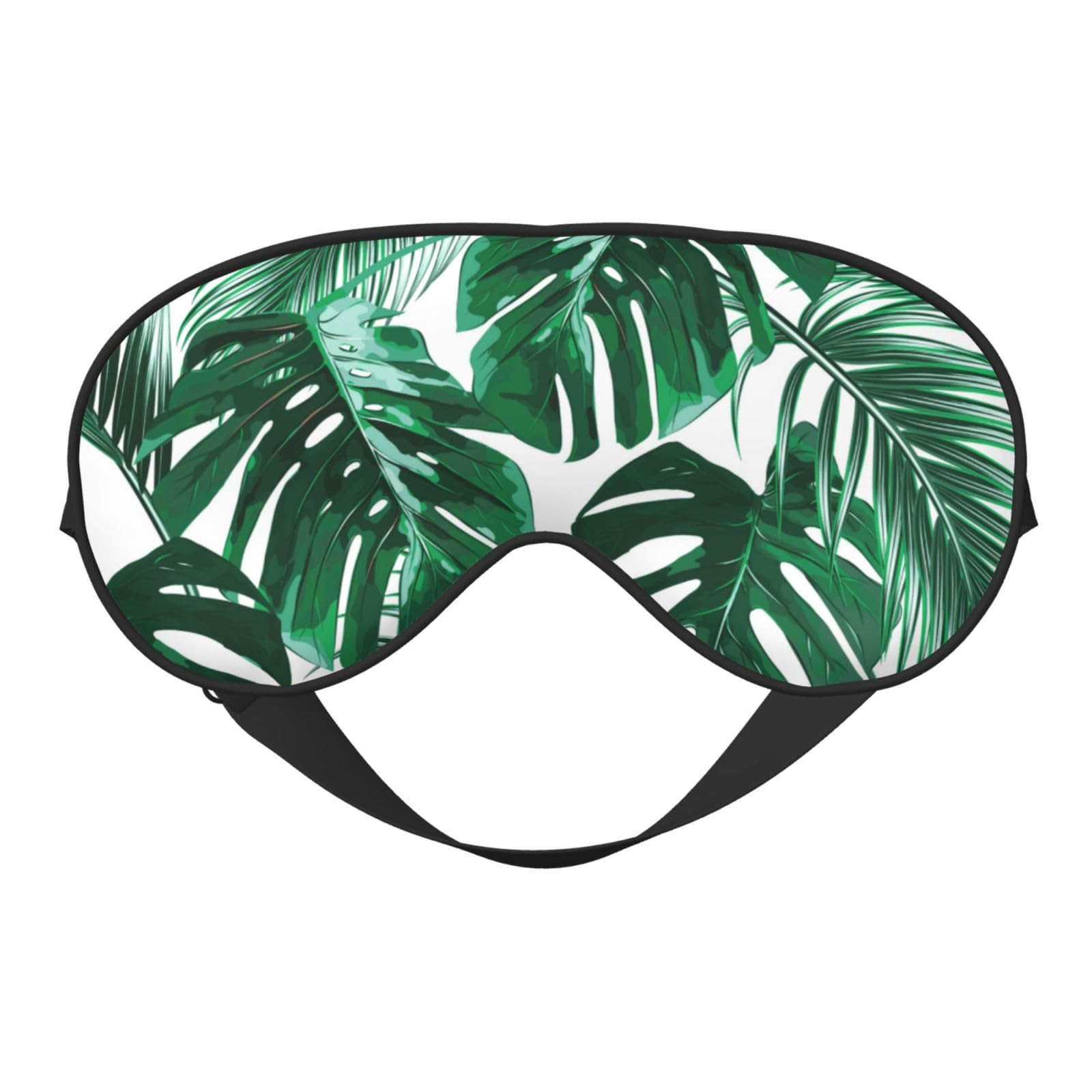 Tree Leaves Sleep Mask for Women Men, Soft and Comfortable Eye Mask with Adjustable Strap for Travel Yoga Nap Sleeping