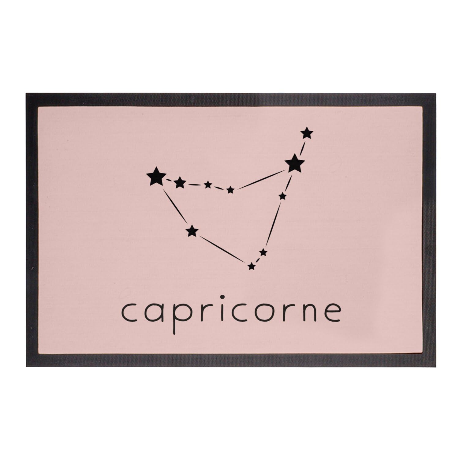 Paillasson rose Capricorne cadeau astrologie tapis constellation 75x50