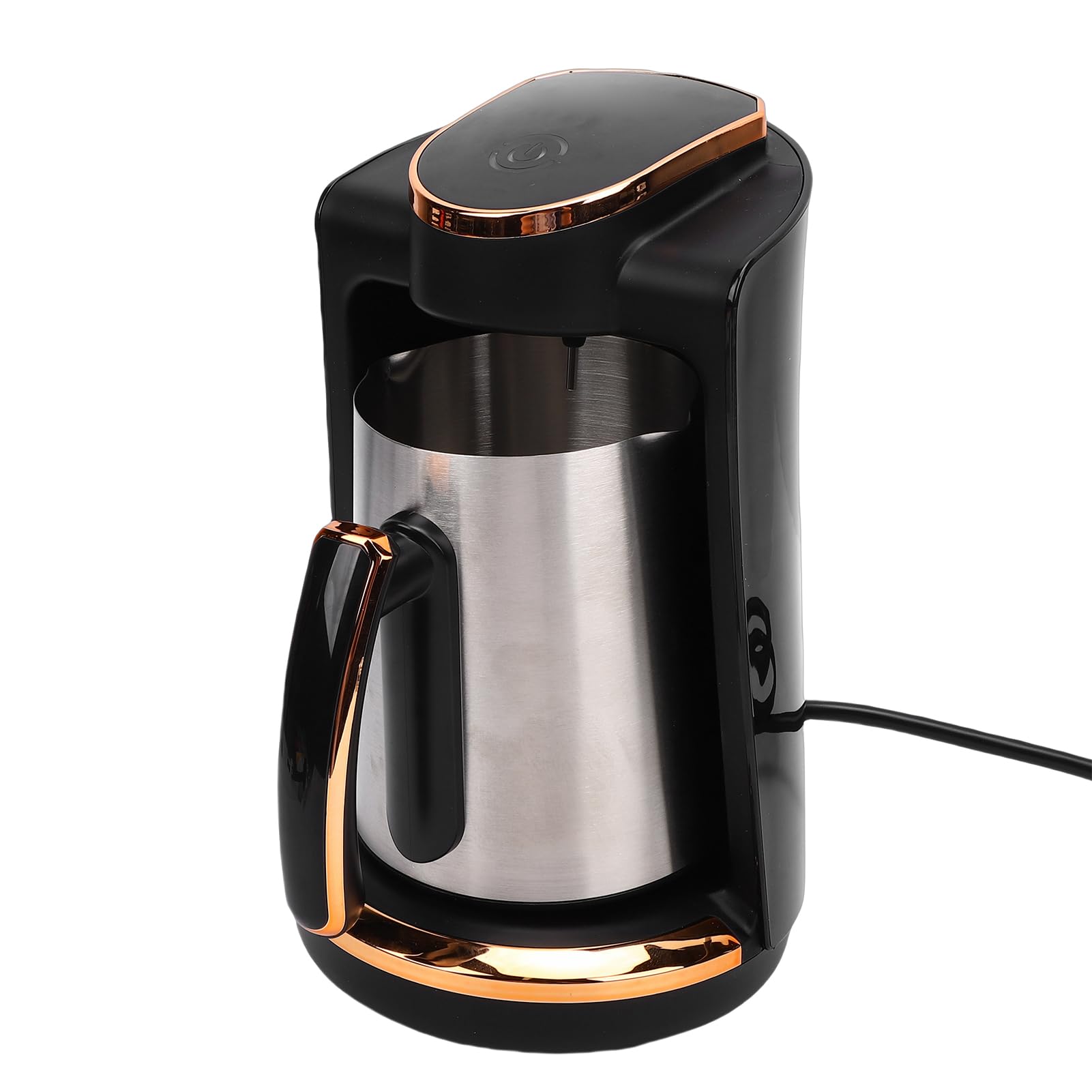Turecki Ekspres do Kawy, Turecki Ekspres do Kawy, 550 W 250 ML Pojedynczy Kubek ze Stali Nierdzewnej Szybkie Nagrzewanie do Parzenia dla Domowego Biura Podróży Camping (Wtyczka UE 220 V)