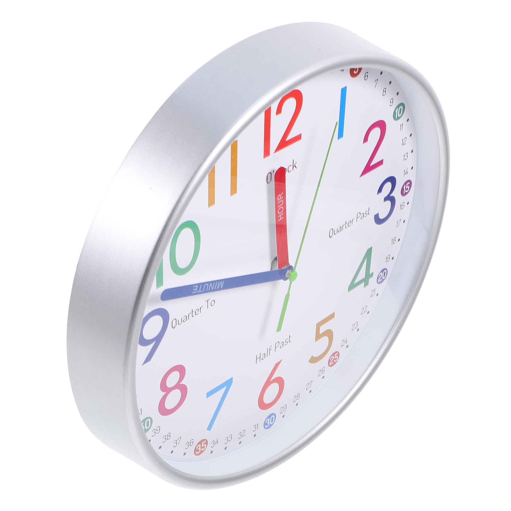 Horloge murale silencieuse contre le bruit du tic-tac, format rond blanc discret