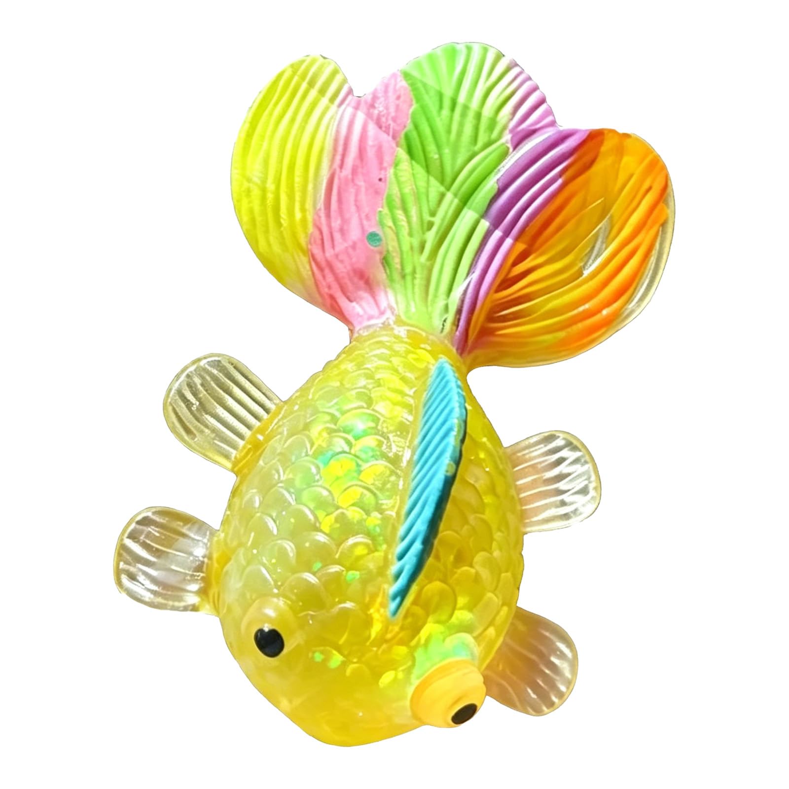 Introti Cartoon Goldfish Squeeze Balls Reusable Creative Gel Sensory Fidget Toys Slow Rebound Cute Animal Decompression Toy for Outdoor School Office Commute