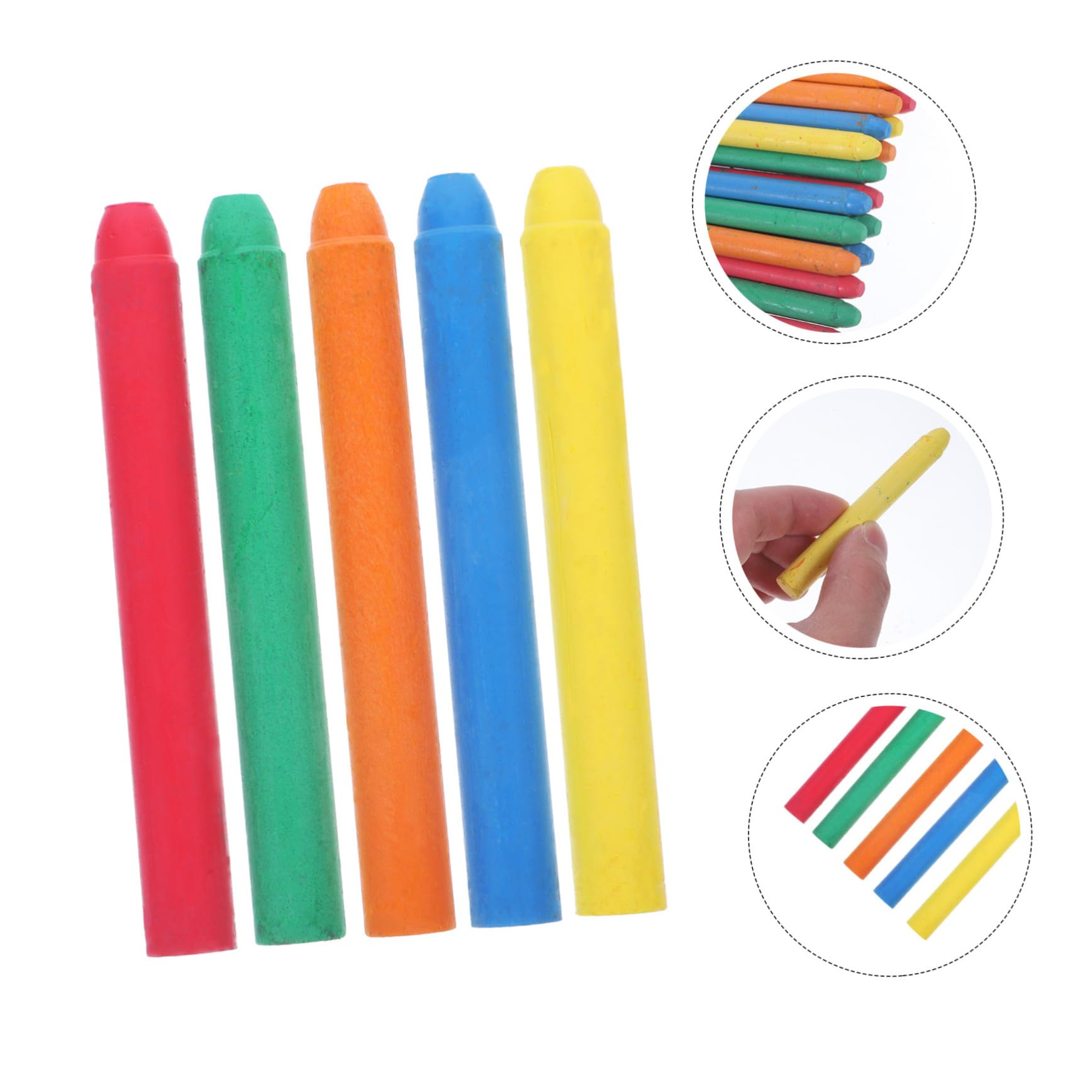 60 Piezas Tizas Coloridas sin Polvo para Maestros Tizas Lavables y Fáciles de Borrar para Pizarras y Escolar Interiores y Exteriores