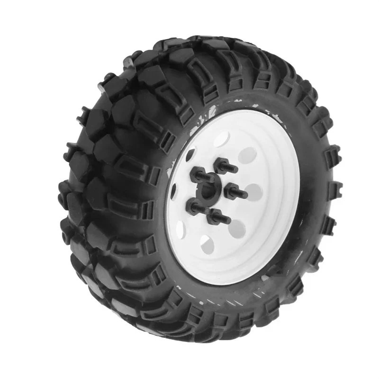 RC Pneumatici Ruote Compatibile Con Traxxas TRX4 D90 D110 Per Axial SCX10 4 Pezzi 93mm Metallo 1.9" Beadlock Cerchione Gomma Set 1/10 RC Crawler Car