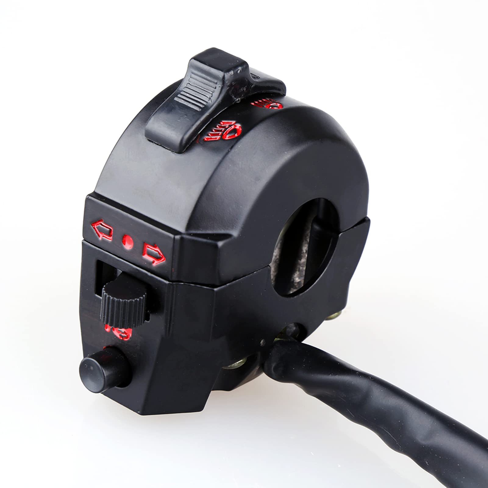 devioluci moto + Motorcycle Handlebar Left Switch, 7/8" Motorcycle Handlebar Control Horn Turn Light Hi/Lo Beam Switch