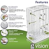 Vision M02 Wire Bird Cage, Bird Home for Parakeets, Finches and Canaries, Tall Medium