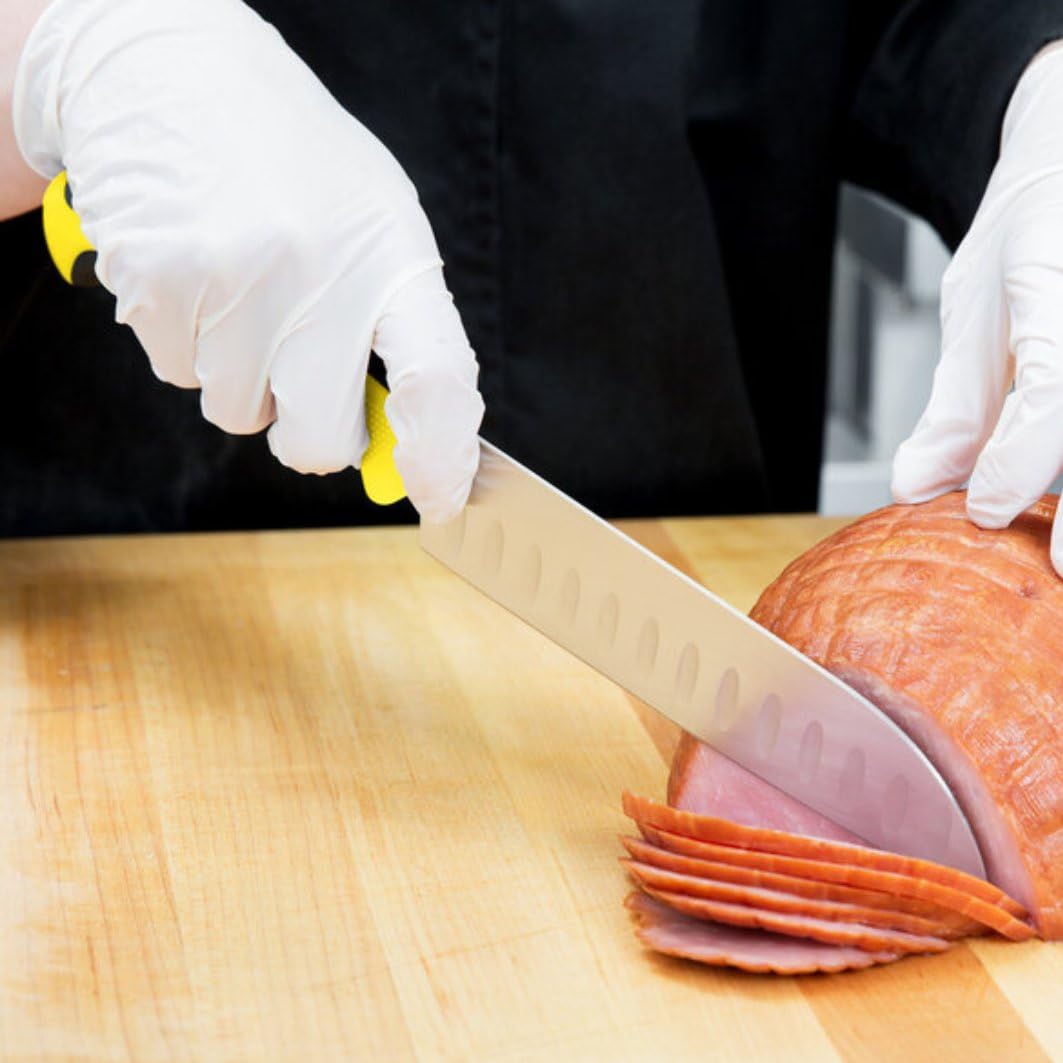 TrueCraftware- 7” Blade Santoku Knife Hollow Ground German Steel with Soft-grip Handle- Razor Sharp Kitchen Chefs Knife for Meat Poultry Cutting Home Kitchen Restaurants