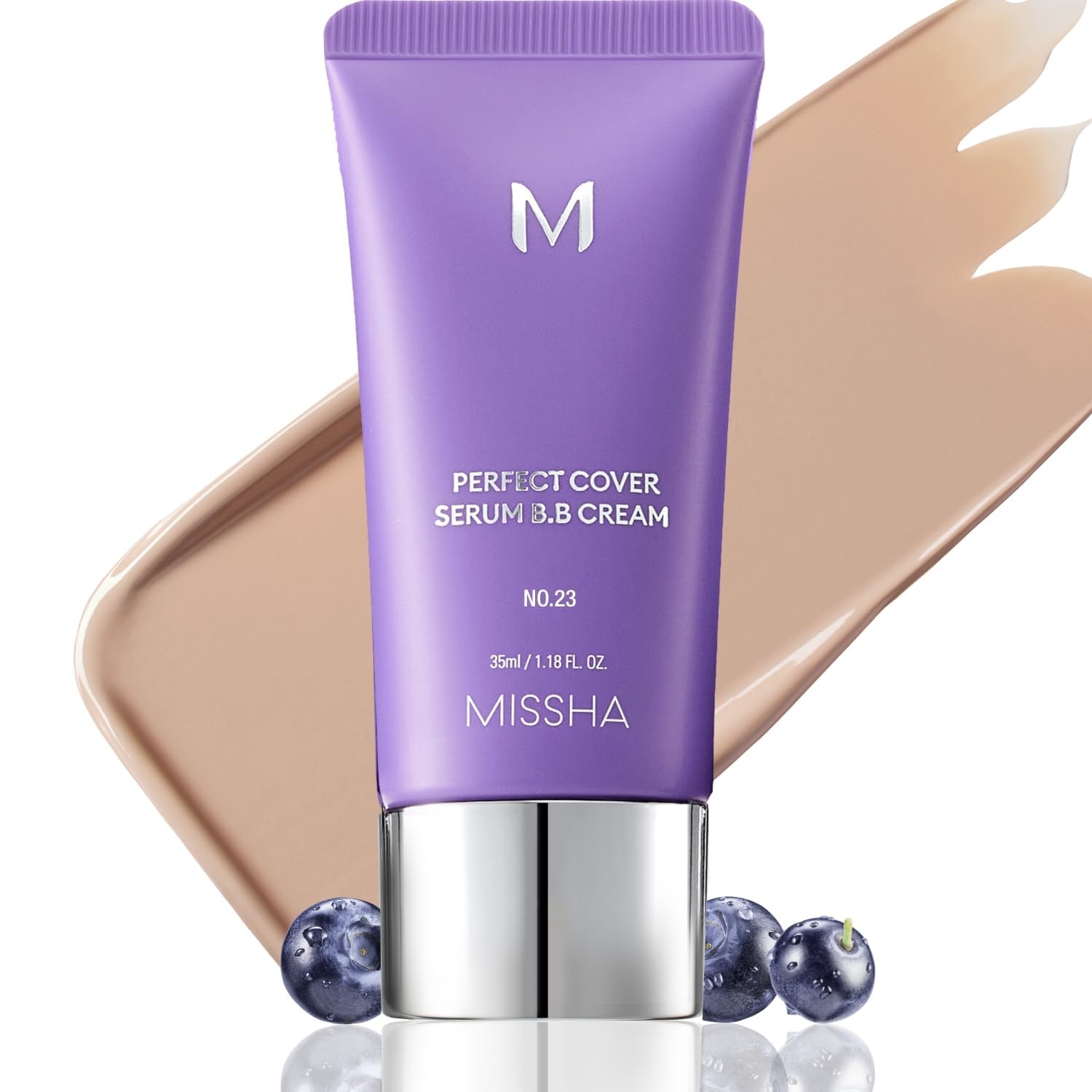 MISSHA M PERFECT COVER Sérum BB CREAM n° 23 Beige naturel, soin de la peau, hydratant, complexe de superaliments, couverture modulaire, peau de cristal, Reg
