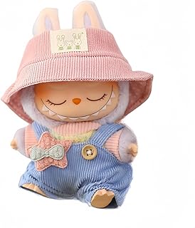 Doll Clothes Compatible with 15cm & 17cm Labubu (No Doll Included), Fashion Doll Dress Outfit Set 2 Pieces Suitable for La bubu Accessories, Dress Up Hats Clothes for Labubu Doll - Buy now