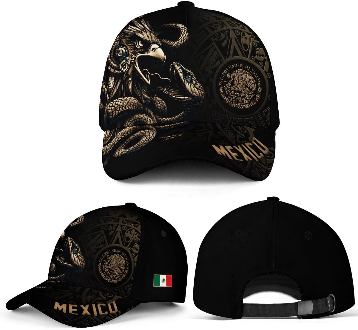 Mexican Hats, Mexican Flag Hat, Mexico Baseball Cap, Retro Mexico Caps for Men