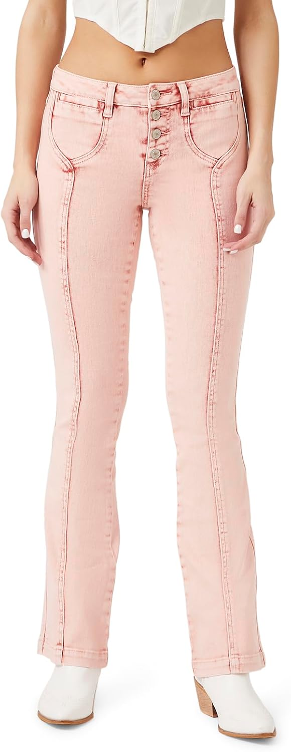 Forever 21 Womens Seamed Mid-Rise Bootcut Jeans - Image 2