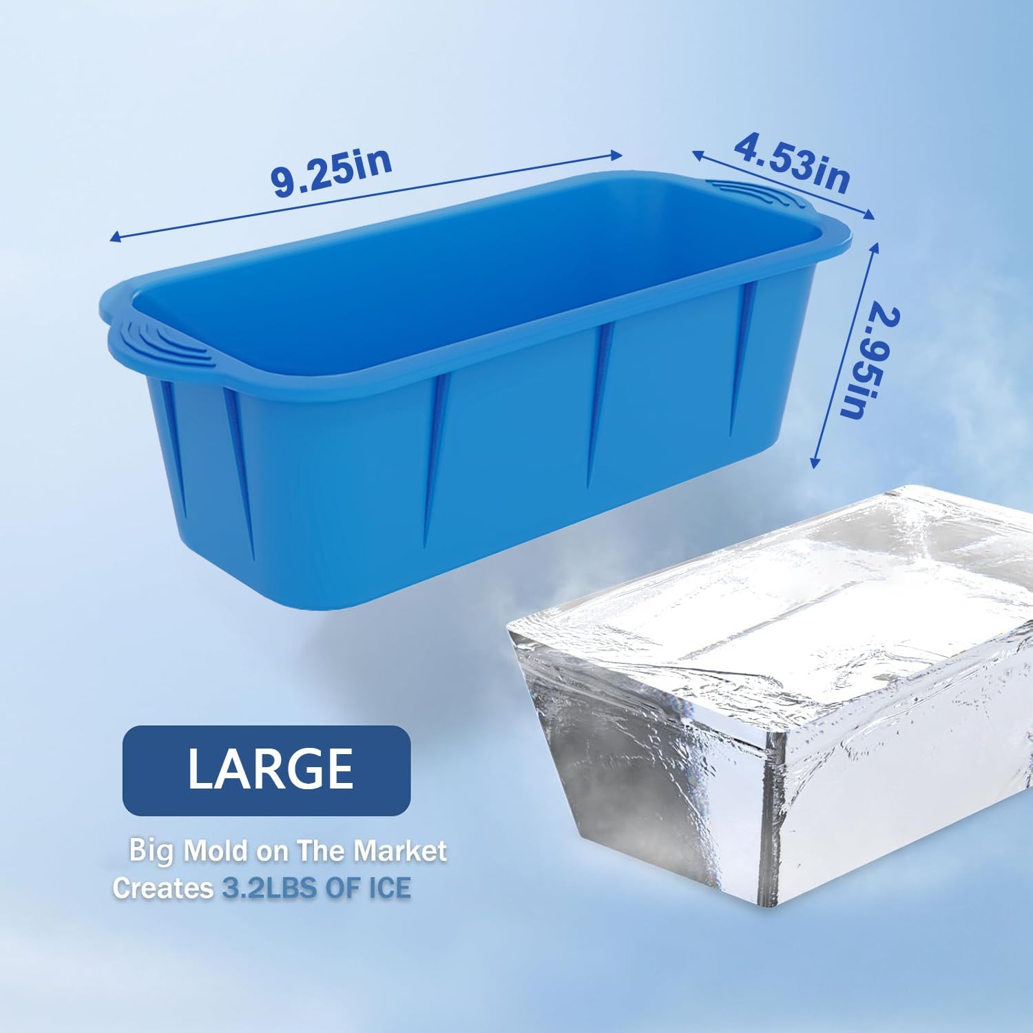 Extra Large Ice Cube Molds 4Pack 12LB Ice Cube Molds for Ice Bath, Reusable Ice Cube Trays for Freezer, Giant Ice Cube Molds for Home Ice Baths
