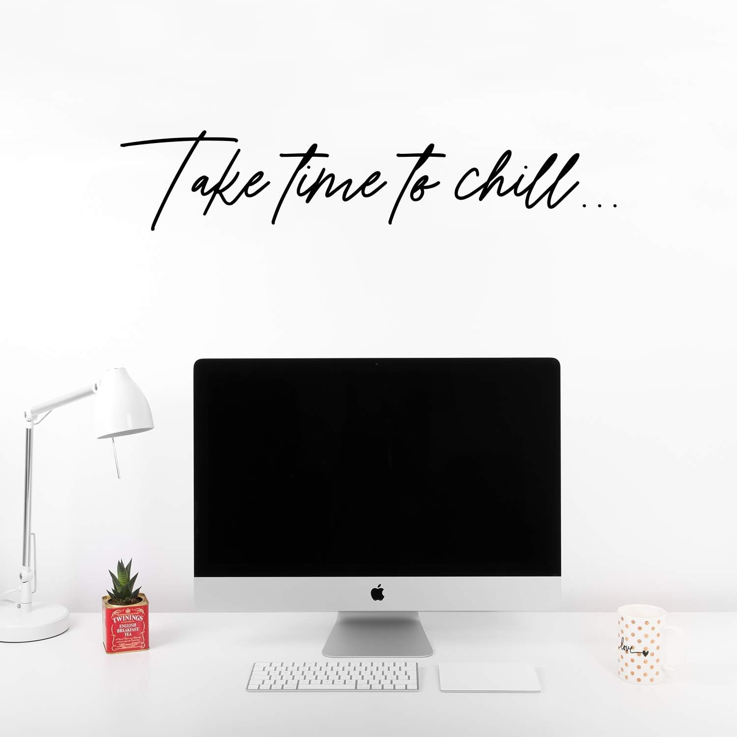 Vinyl Wall Art Decal - Take Time to Chill - 7" x 35" - Trendy Inspirational Relaxation Quote for Home Bedroom Living Room Office Bar Spa Decoration Sticker