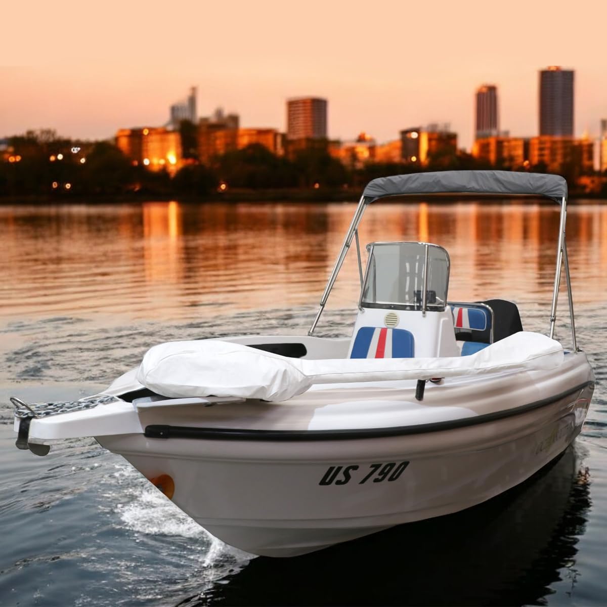 Oceansouth Cubierta personalizada diseñada para motores de arrastre MINN KOTA (cubierta compatible con Riptide Terrova, 1371 mm, blanco)