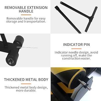 BAUSATZ Floor Tape Marking Machine,Manual,Lane Marking Applicator with Rubber Roller Manual Floor Tape Applicator,Used for Floor Marking, Decoration Protection and Laying (TBJDJ-01)