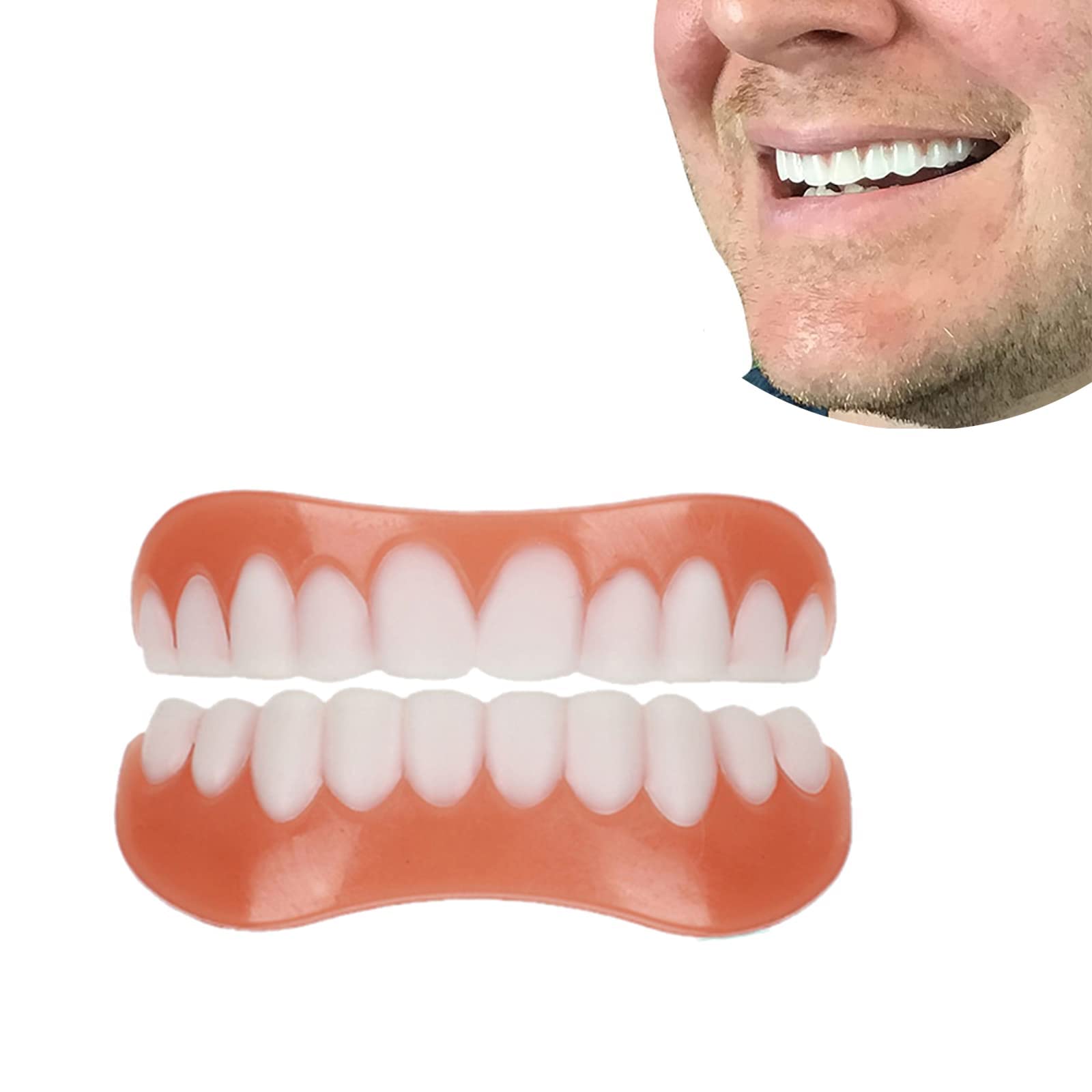 Buy Adjustable SnapOn Dentures Set False Upper and Lower Teeth Sets