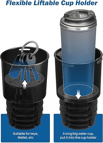 Miniatura 2 de JOYTUTUS Extensor de portavasos para automóvil con elevación interior, adaptador de portavasos para automóvil que se adapta a la mayoría de