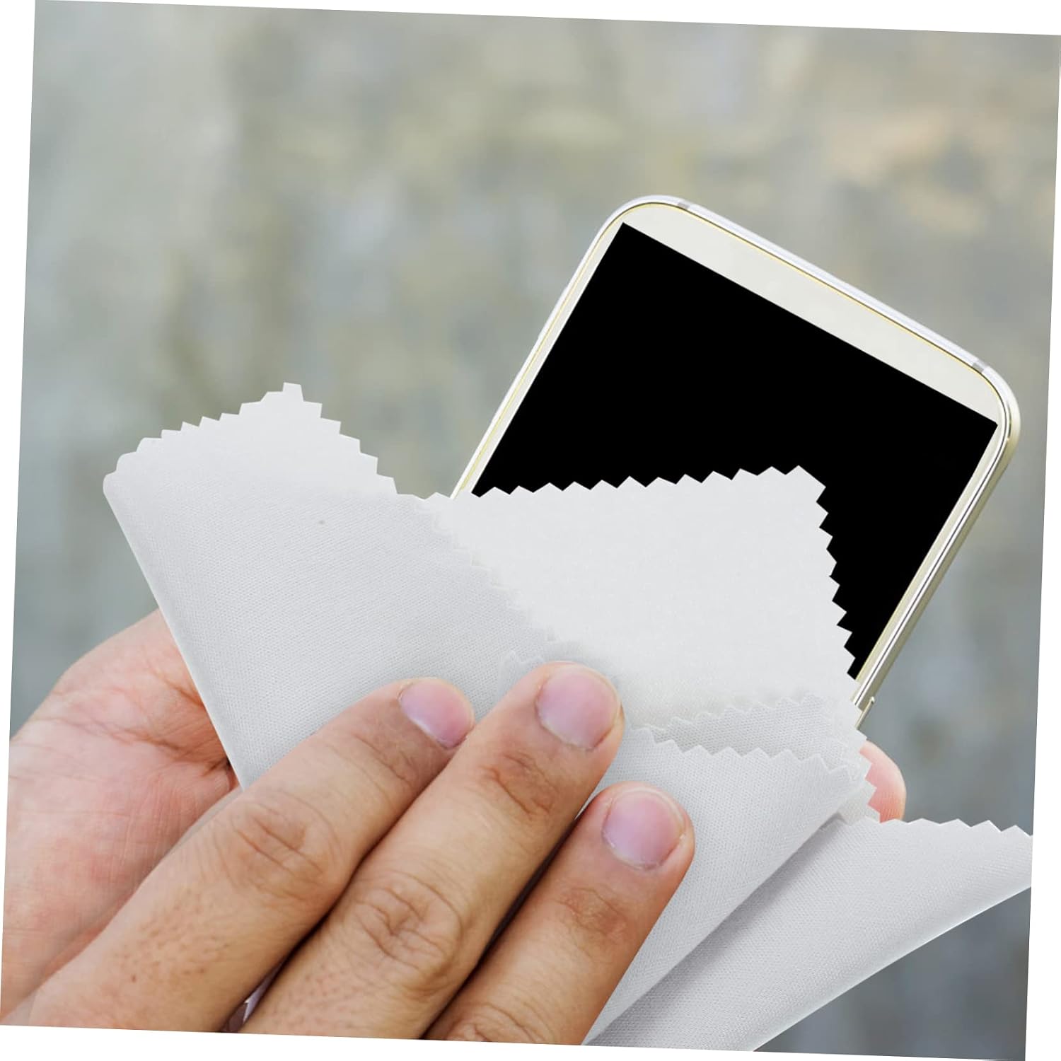 Ciieeo 50Pcs Microfiber Jewelry Cleaning Cloths Gentle Polishing Cloth for Lint Compact Design for for Jewelry Care and Maintenance