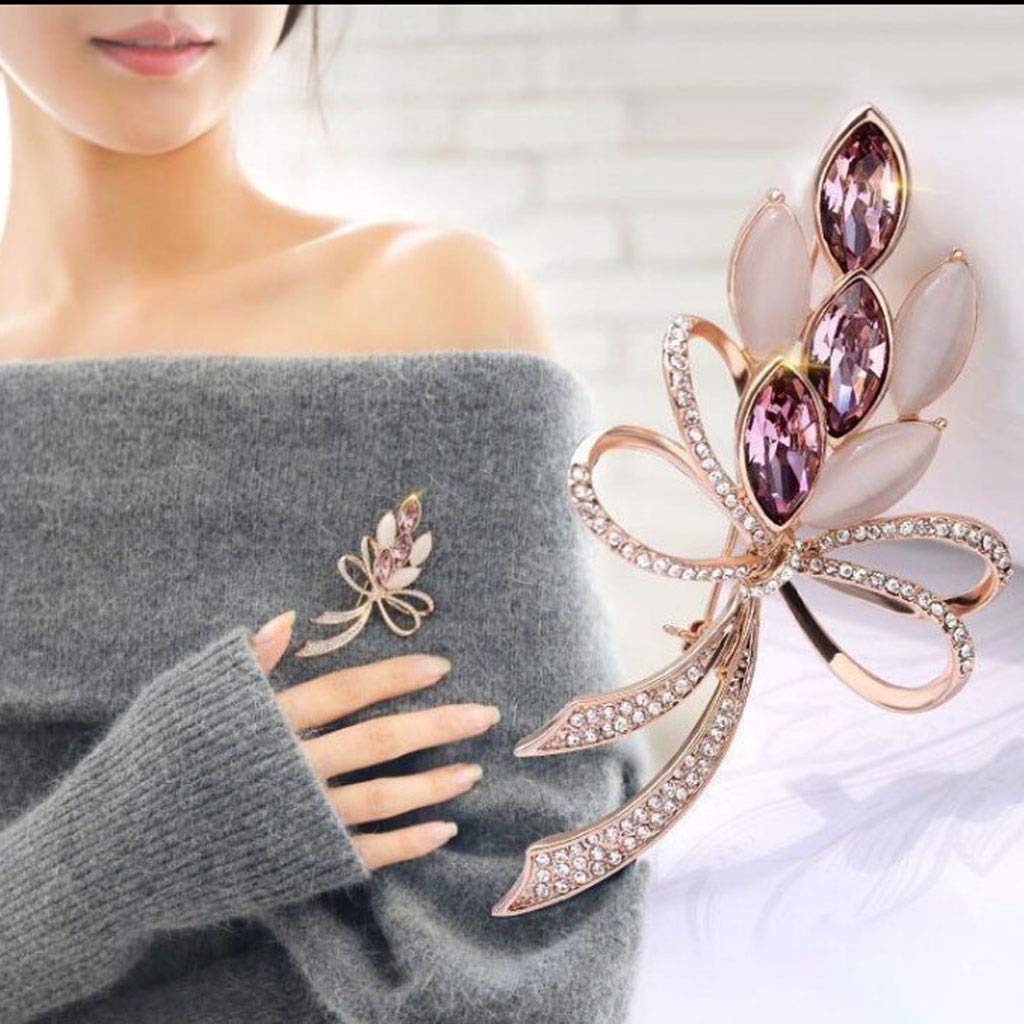 Broche Broche de Flor de Diamante para Mujer, Adecuado para joyería, Vestido, Bufanda, Chal, Ropa Fija Decorativa Personalizada