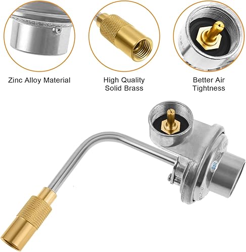 Miniatura 2 de Manguera adaptadora de propano de 6 pies, convertidor de 1 libra a 20 libras con regulador de gas de repuesto para parrilla de mesa Blackstone de 17