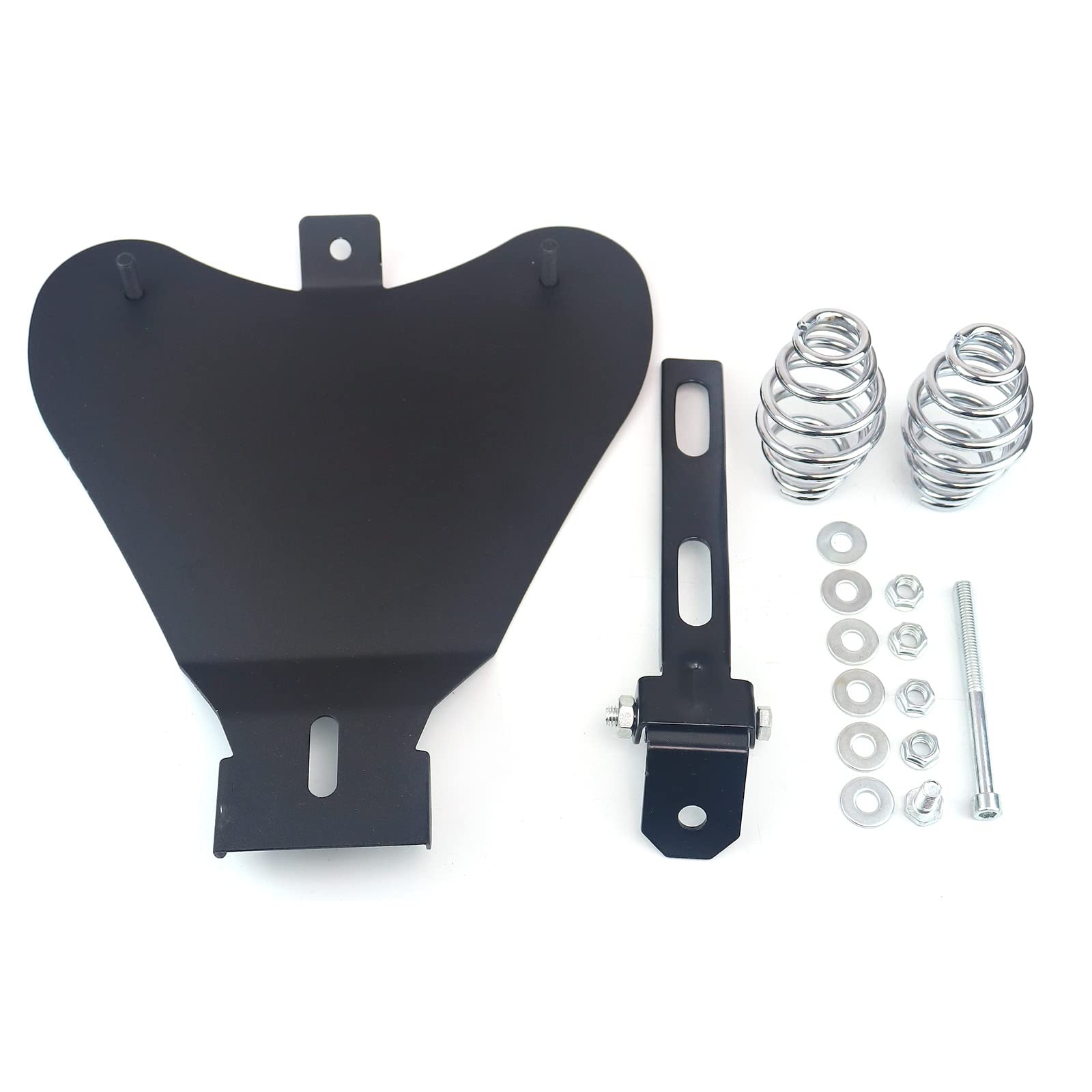Motorbike Solo Seat W/Spring Base Plate Bracket For Harley Chopper Bobber Custom