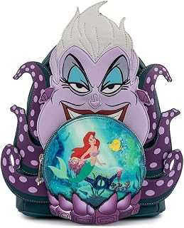 Disney Villains Scene Ursula Crystal Ball Womens Double Strap Shoulder Bag Purse, One Size
