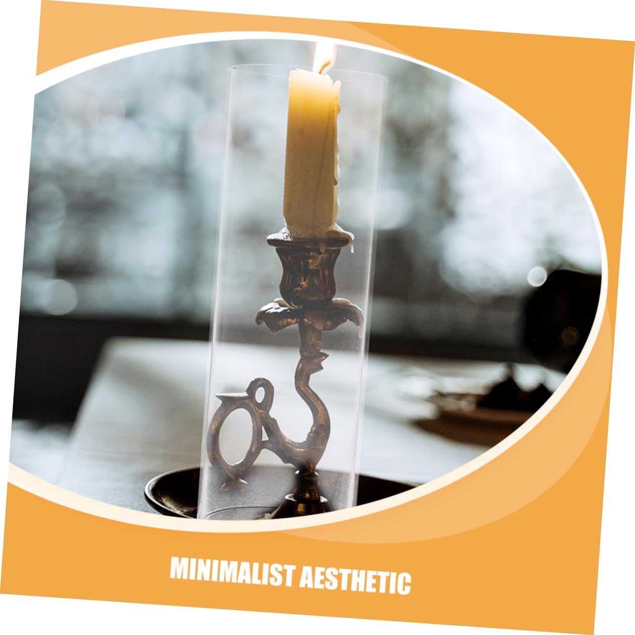 Zerodeko Glass Hurricane Candle Holder Bottomless Cylinder Shade for Candle Windproof Design for Home Decor Weddings and Events Sleeve