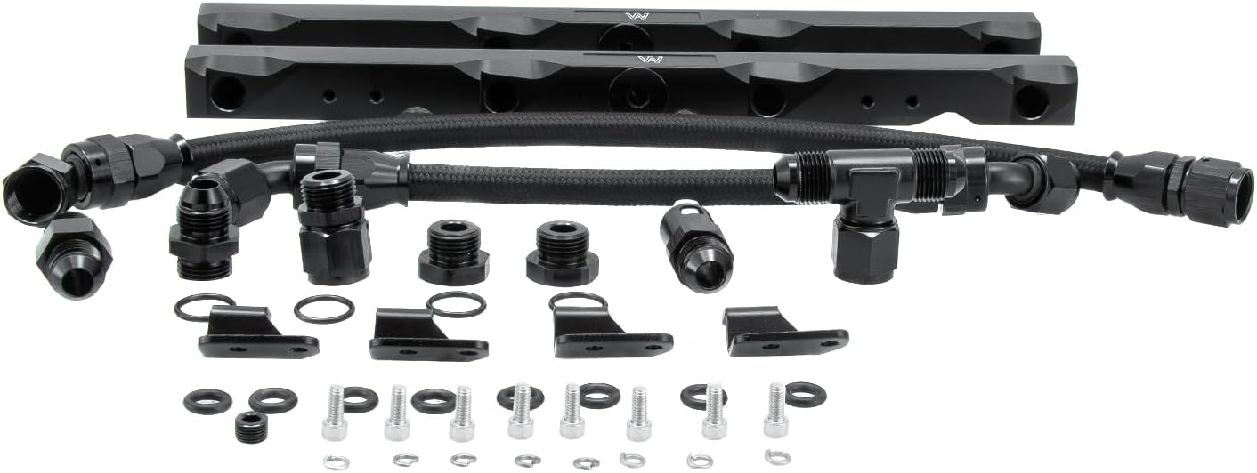 Fuel Rail Kit for Fast 146202B LSXR 102MM Intake Manifold C6 Corvette LS7 Black