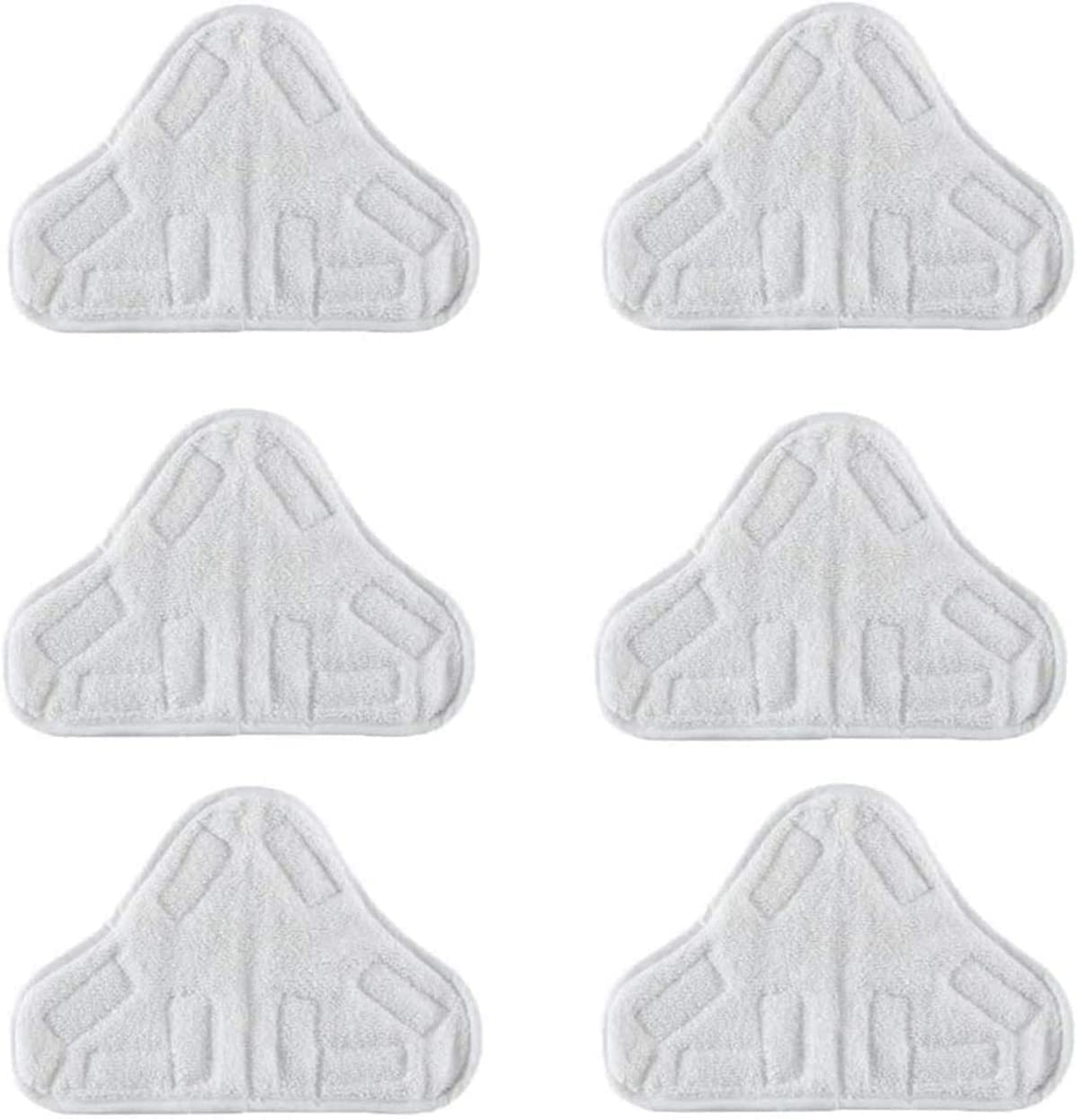 YHRY6 Pcs Triangular Steam Mop Replacement Pad, Microfiber Mop Washable Replacement Pad, Industrial Strength, Soft and Durable, No Floor Damage, Compatible with H2O X5 Steam Mops