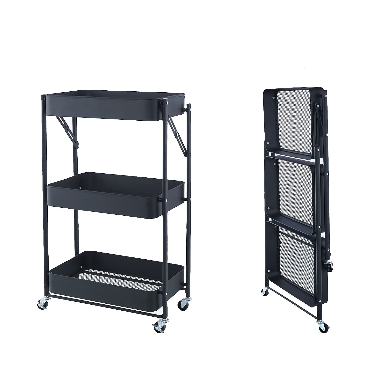 Schubladenschrank 3-stufig Schmal - Aufbewahrungsschrank Mit Rädern