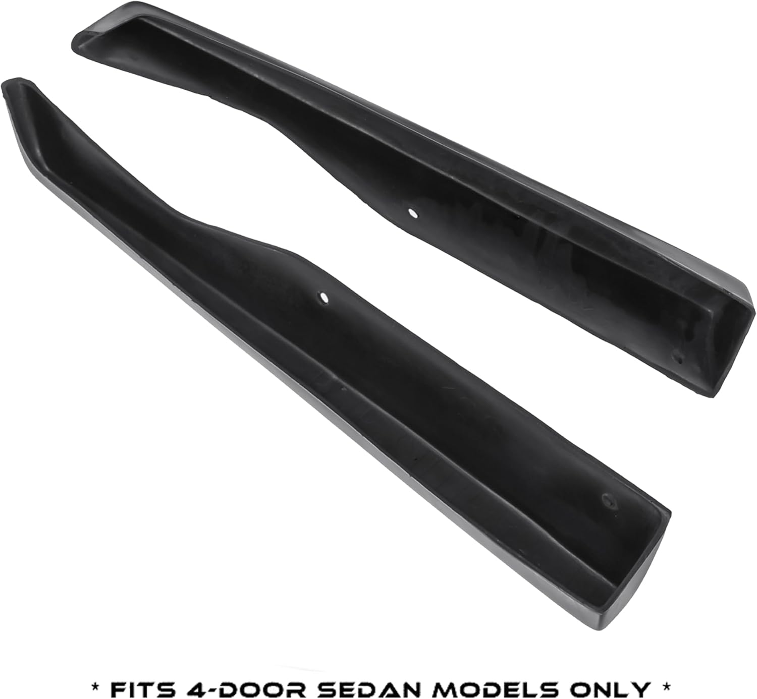 Compatible with/Replacement for Rear Bumper Lip, AP Style PU Rear Lip Side Aprons Black, Fits 2011 2012 2013 2014 Subaru Impreza WRX STI 4-Door Sedan (Not Compatible with Wagon)