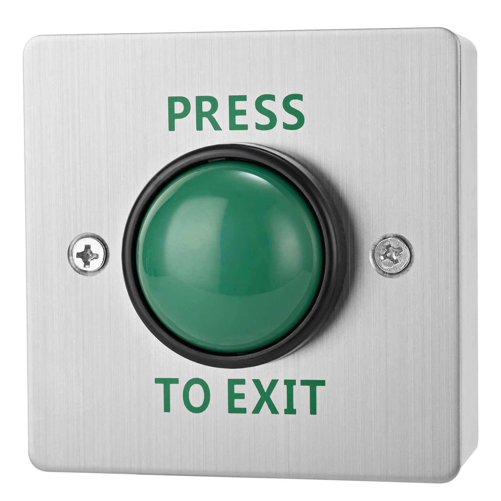 Push to Exit Button for Door Access Control Big Press Button IP68 Waterproof 304 Stainless Steel Shell with Back Mounted Box NO/COM Output
