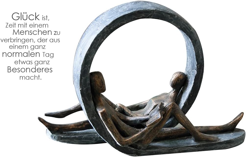 Casablanca Design Skulptur "Loving" Brüniert Breite30cm Aus Eisen 174