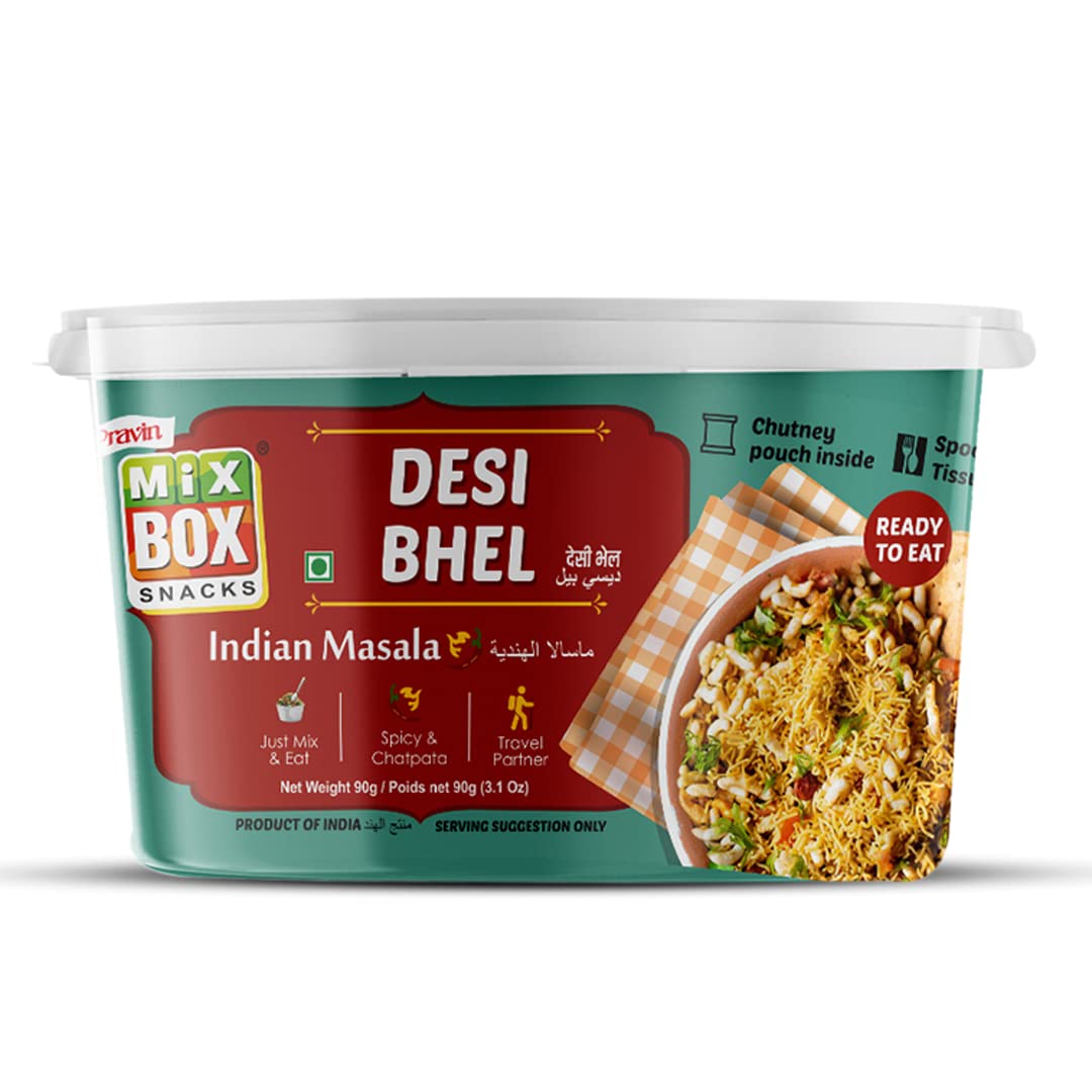 Pravin Cuppa Desi Bhel - Authentic Indian Masala with Crunchy Mix of Puffed Rice, Sev and Spices - Delicious Snack for Tea-Time - 85g