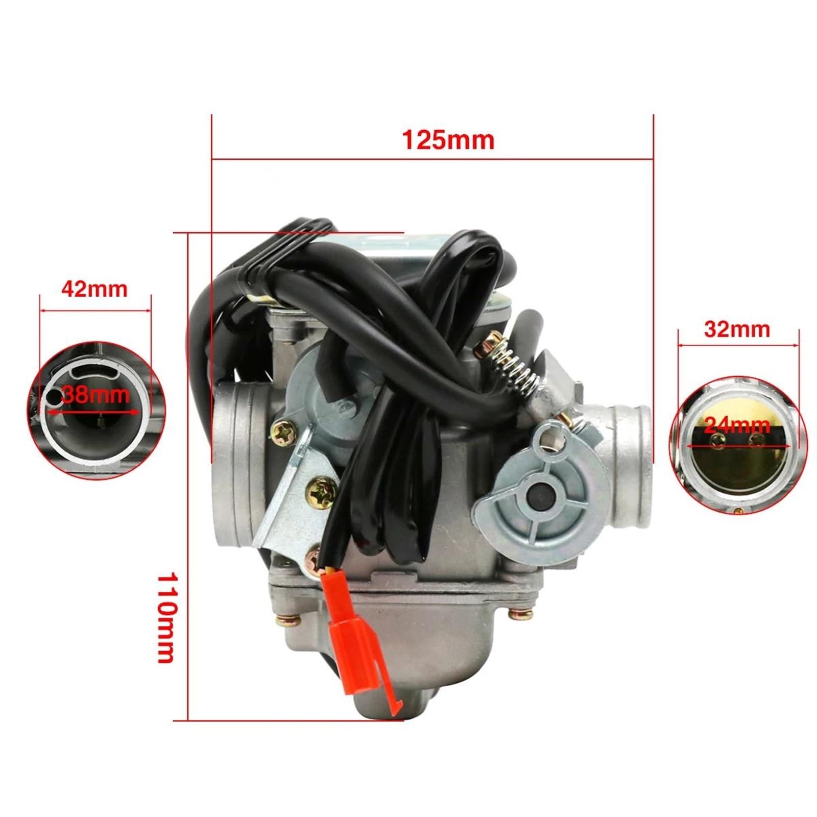 Carburador Eléctrico PD24J De 24mm para Motor Gy6, 125cc, 150cc, 200cc, Motocicleta, ATV, Go Kart, Ciclomotor Y Scooter para S&uzuki Carburadores