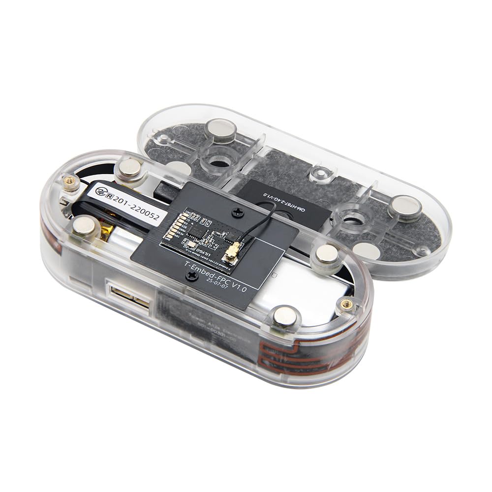 LILYGO T-Embed CC1101 Plus ESP32-S3 Mikrofon TTGO Entwicklungsboard mit 1,9 Zoll ST7789V IPS TFT LCD (transparente Schale)