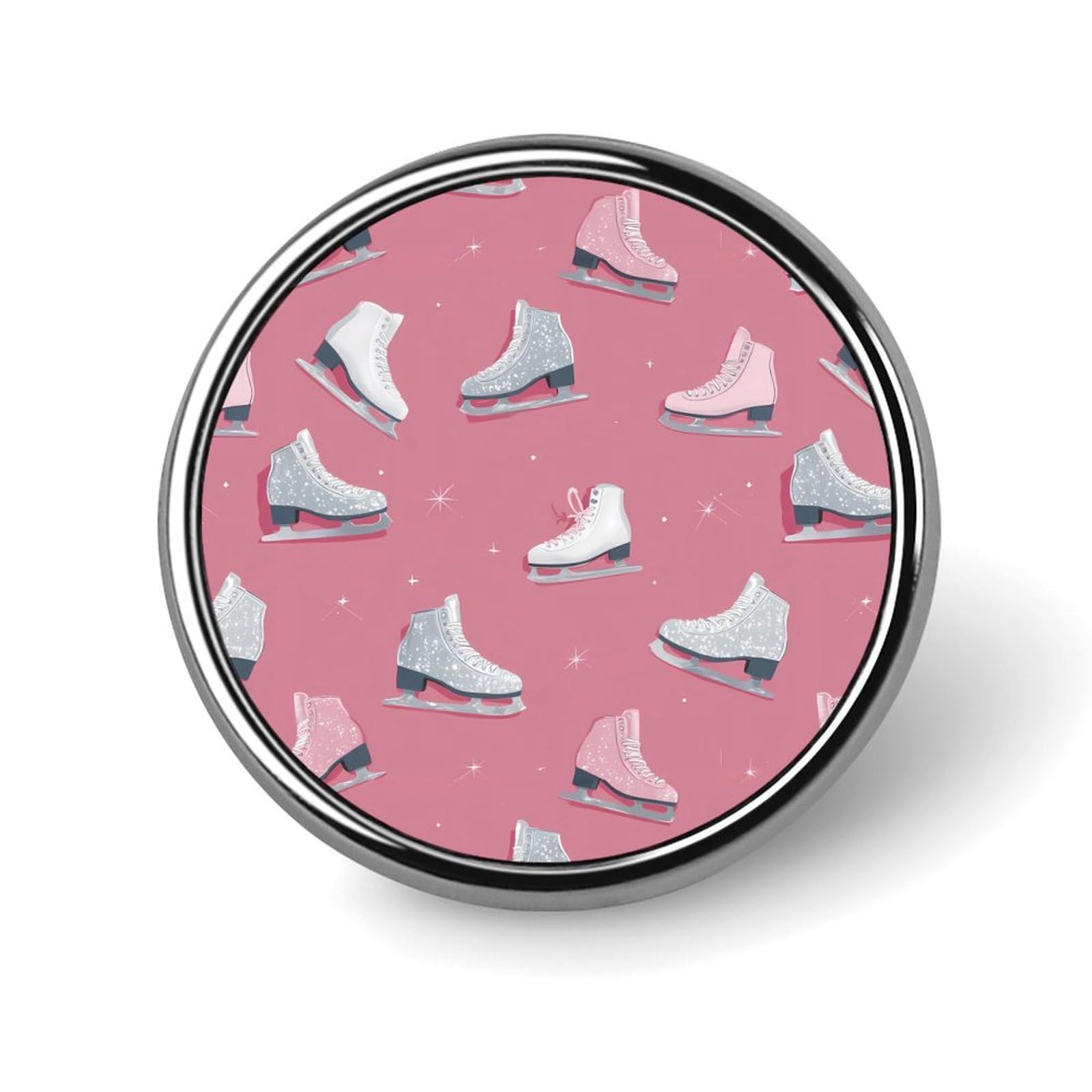 Ice Skating Shoes Round Lapel Pin Button Brooch Pins Badge for Clothing Jewelry Accessories