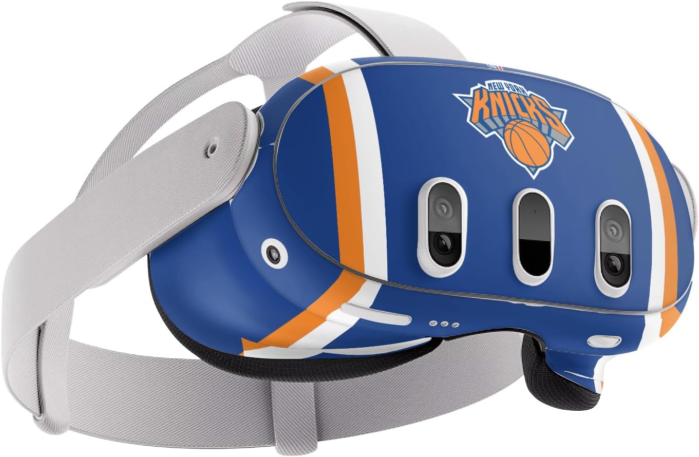 Head Case Designs Officially Licensed NBA Blue Design New York Knicks Logo Vinyl Sticker Skin Decal Cover Compatible With Meta Quest 3