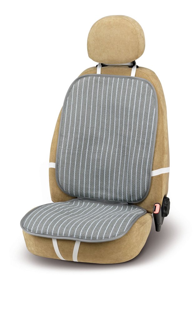 Bottari 12156 Schienale Estivo Paper per Auto in Fibra Naturale di Raffia, Colore Grigio